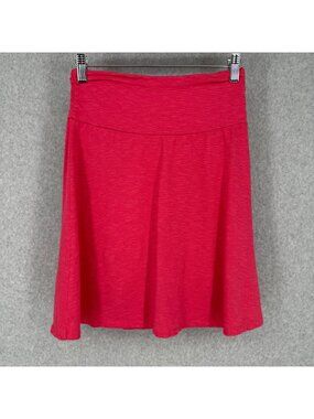 Toad Co Womens Chaka Skirt Size XS Pink Coral Pull On Casual Pocket Knee Length